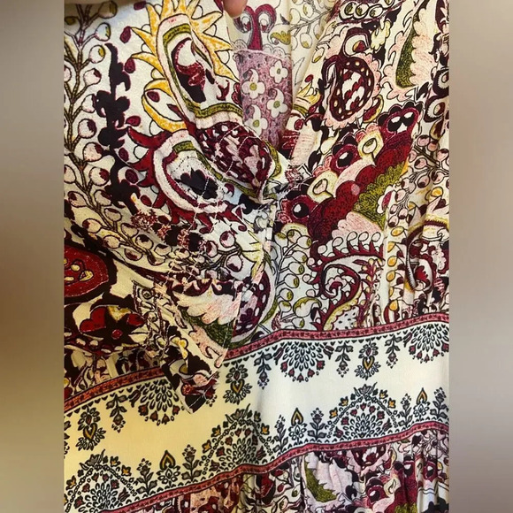 ba&sh Zael Paisley Midi Dress Size Large/US8 - Picture 8 of 8